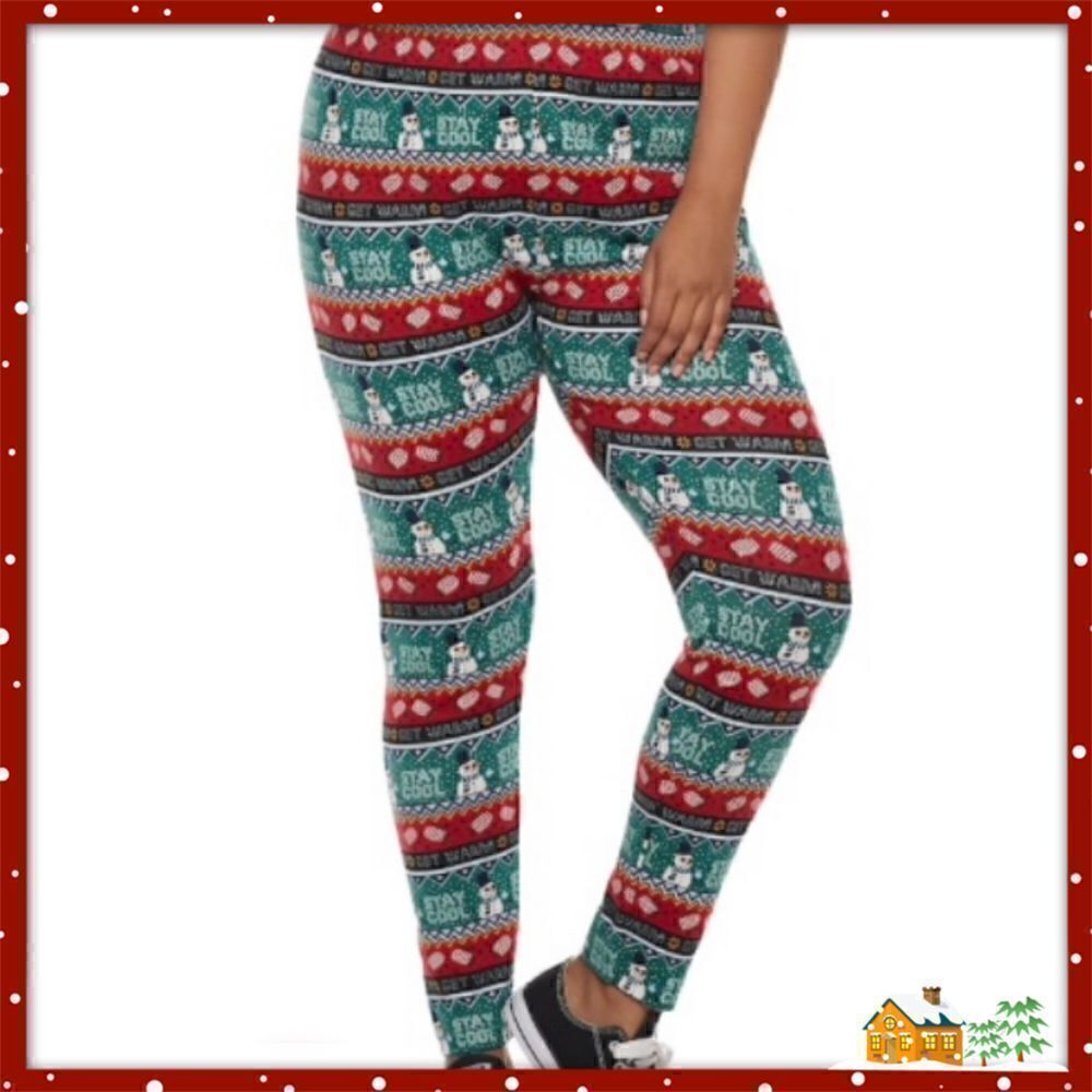 𝅺nwt Plus Size SO Hatchi Holiday Leggings Stay Cool / Get Warm